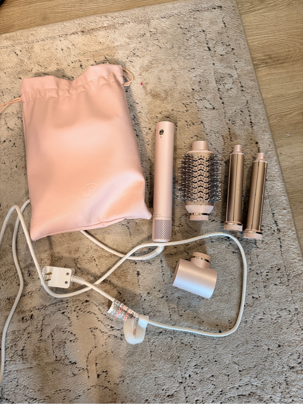 T3 Aire 360 Multi-Styler Blowout System Satin Blush + Attachments & Bag